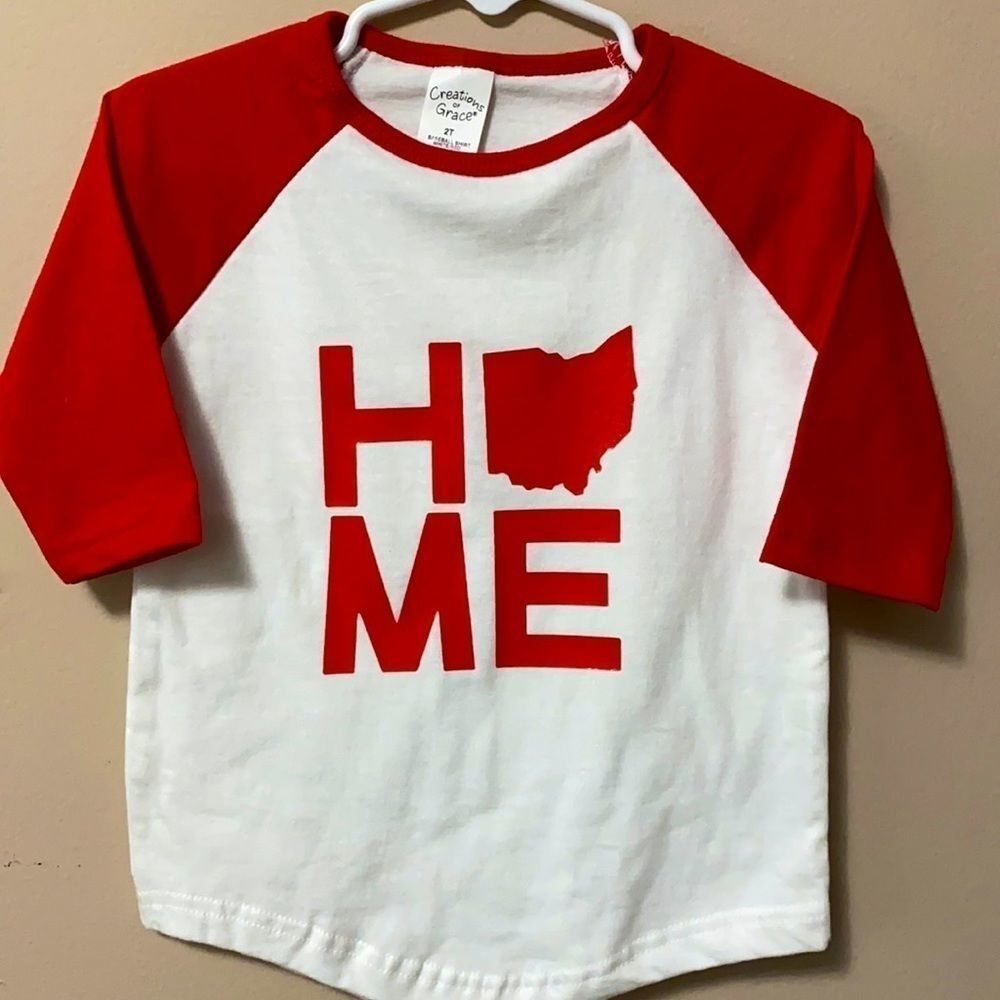 Ohio Baseball Style Tee Home Shirt!! ❤️